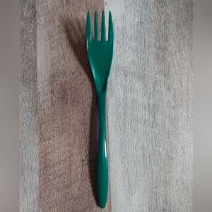 Hutzler Melamine Ware Salad Serving Fork Green 12"